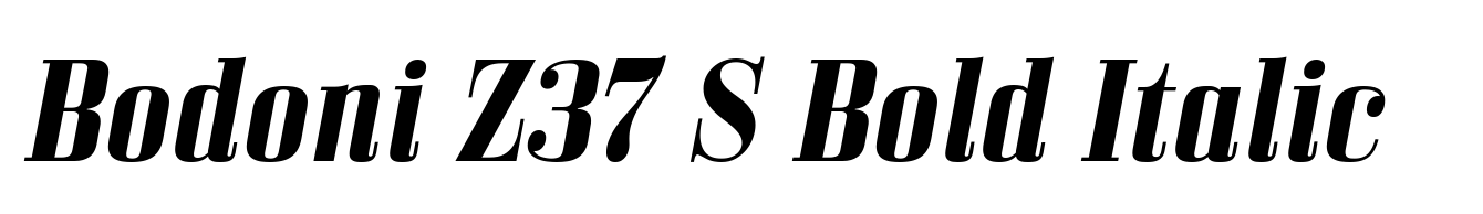 Bodoni Z37 S Bold Italic